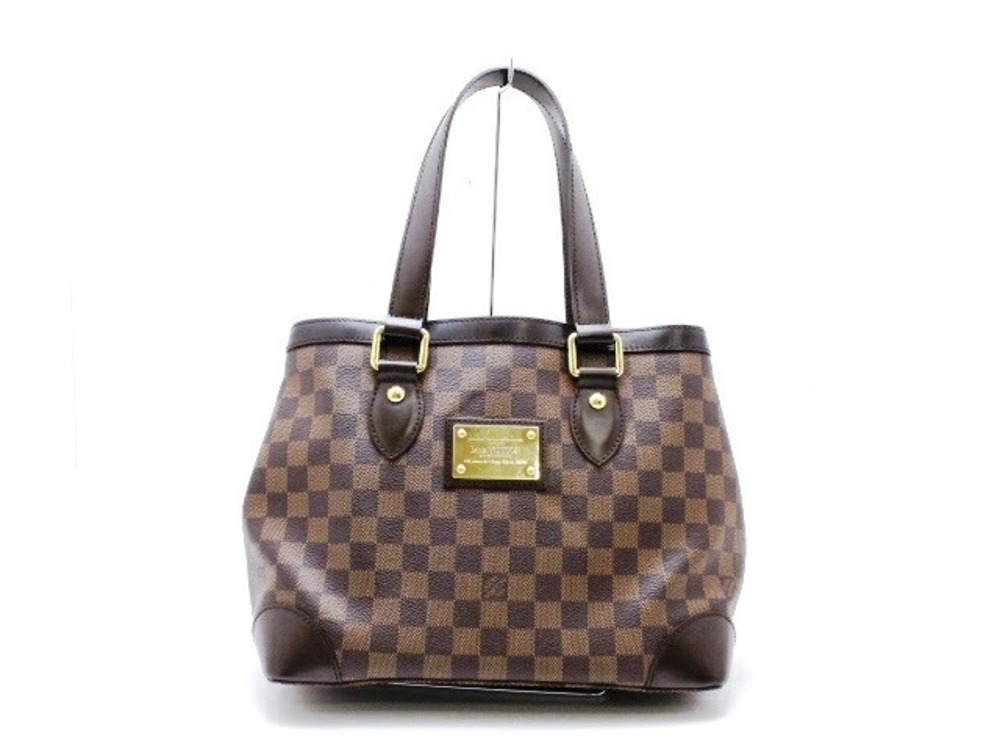 LOUIS VUITTON Hampstead Tote Bag Damier Ebene Brown
